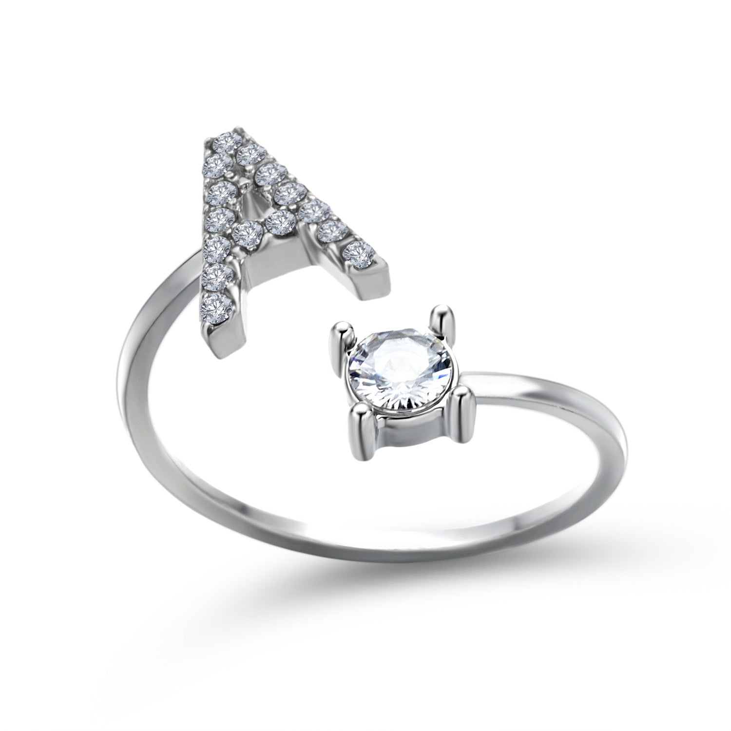 New Design Adjustable 26 Initial Letter Ring Fashion Jewelry For Women Simple Elegant Jewelry New Design Adjustable 26 Initial Letter Ring Fashion Jewelry For Women Simple Elegant Jewelry